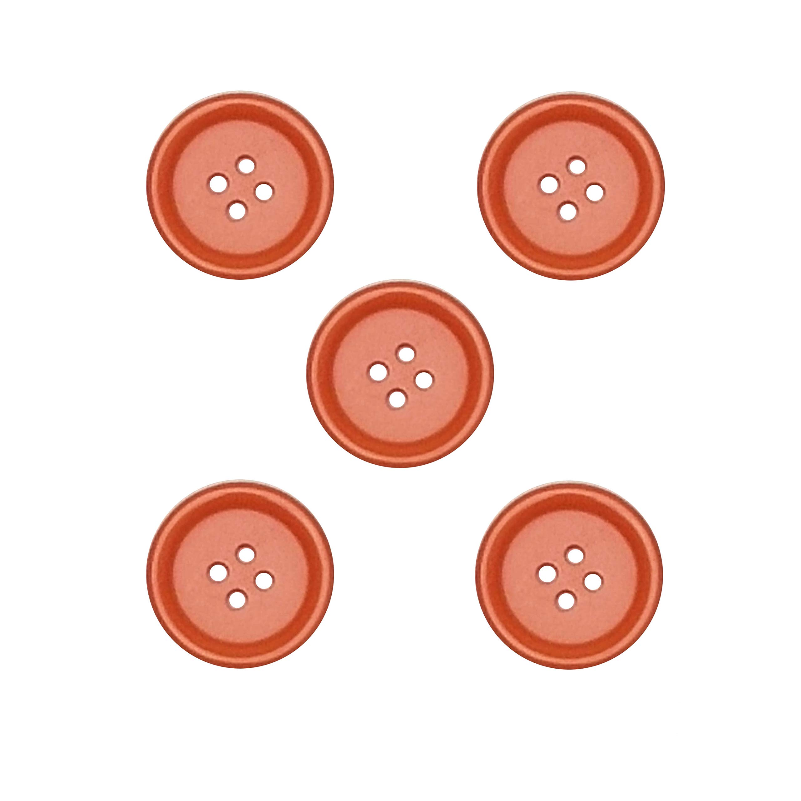 Libiline 100pcs Resin Button Solid Color 4Holes