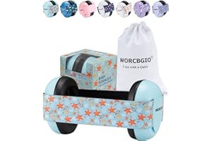 WORCBGIO Infant Ear Protection Noise Cancelling Baby Ear Muffs, Toddler Hearing Protection with Adjustable Elastic Headband (Star)