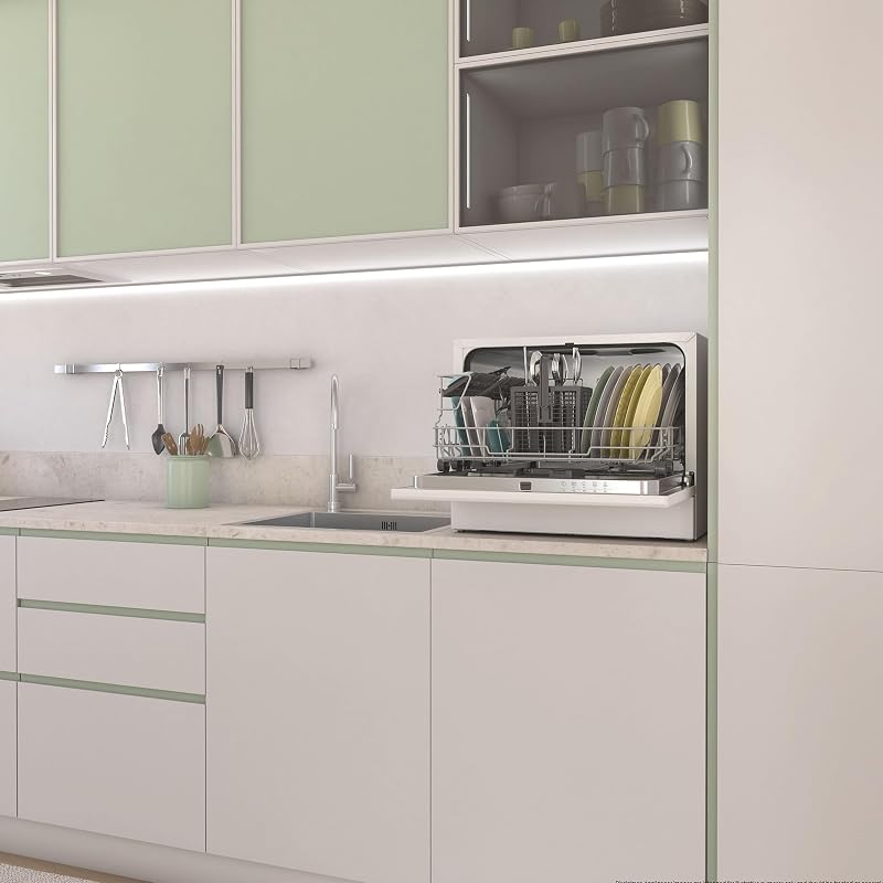 Rapidò Lavastoviglie Compatta da Tavolo 6 Coperti, Classe E, Bianco