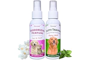 Petstoral Potty Training & Deodorizing Perfume Spray - Dog Training & Behavior Aids | Stop Dog Marking, Puppy & Dog Pee and Poop Training Spray Kit (3.38 Fl Oz/100ml)