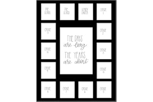 Hope Woodworking Days are Long, Years are Short, 11x14 Black Picture Mat, Preschool-12, 15 Openings, Mat Only