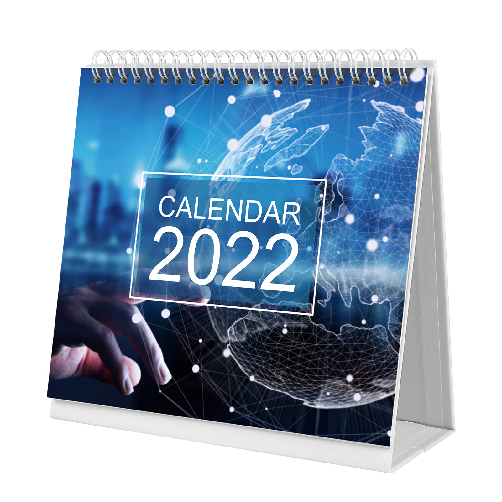 NUOBESTY 2022 Business Desktop Calendar, Simple Standing Calendar 2022 Jan.- Dec. 20x8. 3x20. 2cm Monthly Twin- Wire Bound Office for Planning