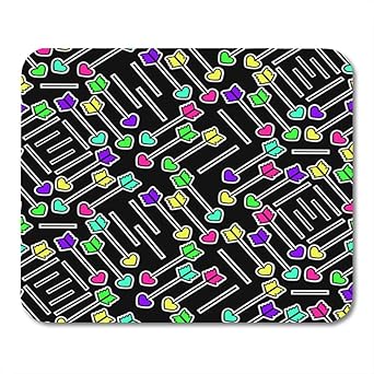 HOTNING Gaming Mauspad Colorful Love Stream of Cupid Arrow Happy Valentine Day 11.8'x 9.8' Decor Office Nonslip Rubber Backin