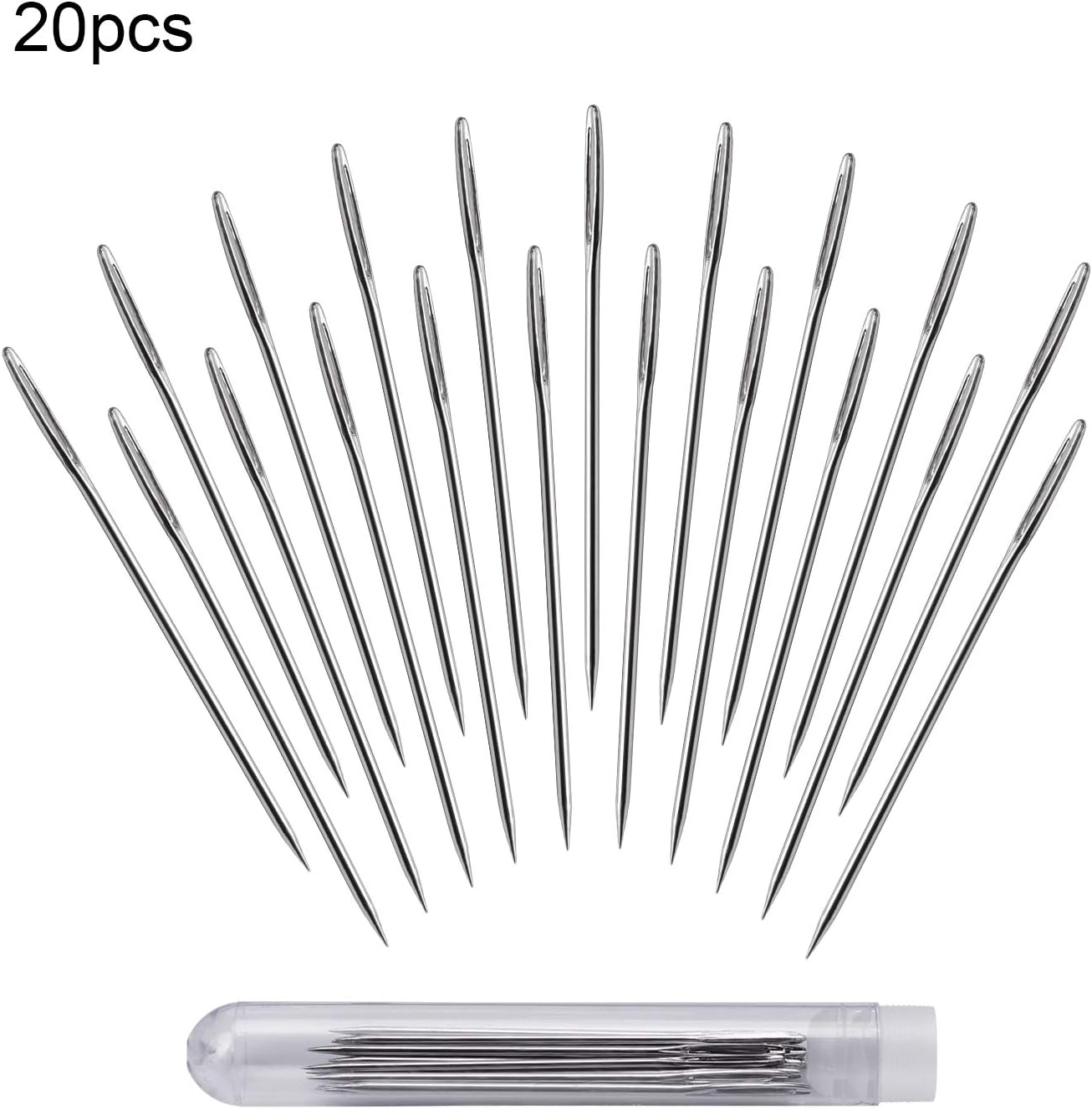 AIEX Big Eye Hand Sewing Needle, 52mm Size Large Eye Stitching Needles