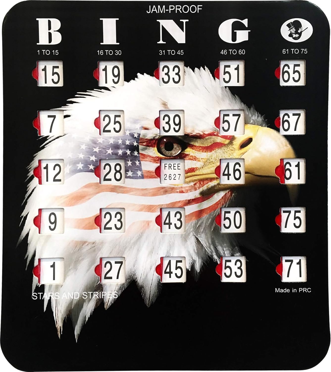優先配送 スライドシャッターカード Bingo 経済的な詰まり防止指先 50 B07d967bfl スターとストライプデザイン 1 0セット 上級者と子供に優しい 極厚ボード 大きなタブ付き簡単スライダー レクリエーションスポーツ Wwmp Org Za