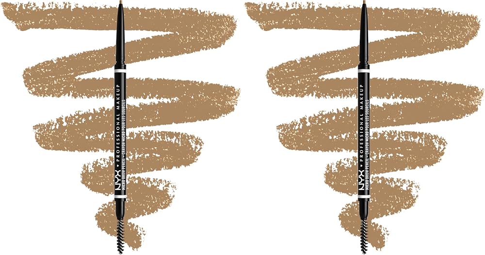NYX Micro Brow Pencil Dual Ended Blonde Pack of 2