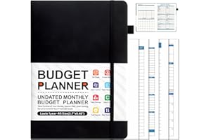 Nature Pulito Budget Planner Book, Undated Monthly Budget Book & Expense Tracker Notebook, 12-Month A5 Finance Organizer to Take Control of Your Money & Manage Finances Effectively
