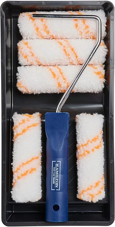 Hamilton The Trade 7 Piece Medium Pile Paint Roller Set with Tray 4in