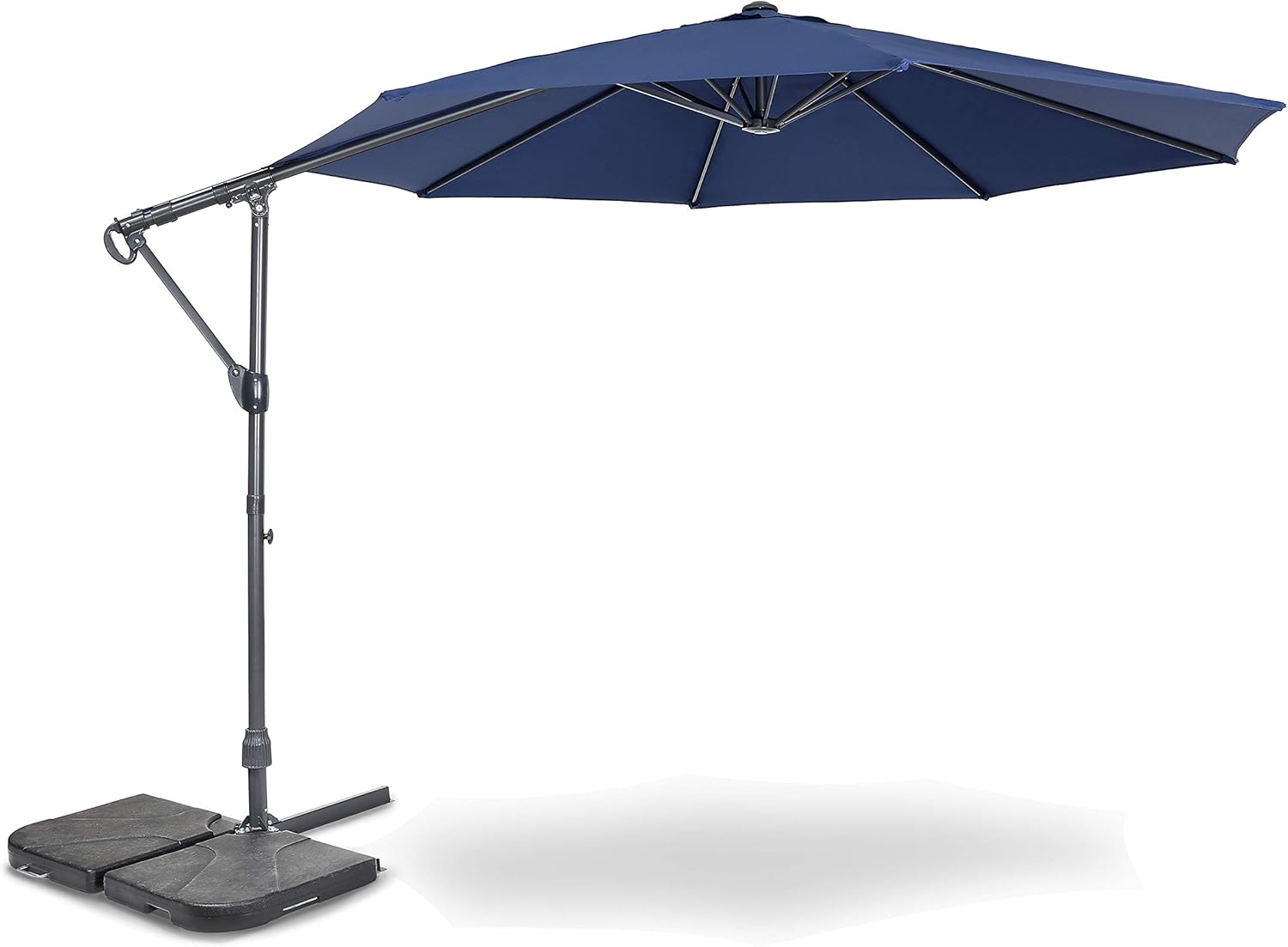 Amazon Com Home Zone Living 10ft Offset Cantilever Patio Umbrella Instant Up Down Design Crank Free 360 Degree Swivel Uv Water Resistant Patio Lawn Deck Backyard Garden Spa Pool Ready