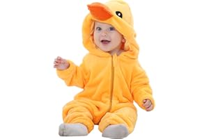 MICHLEY Unisex Baby Animal Costume Winter Autumn Hooded Romper Halloween Cosplay Jumpsuit Outfits