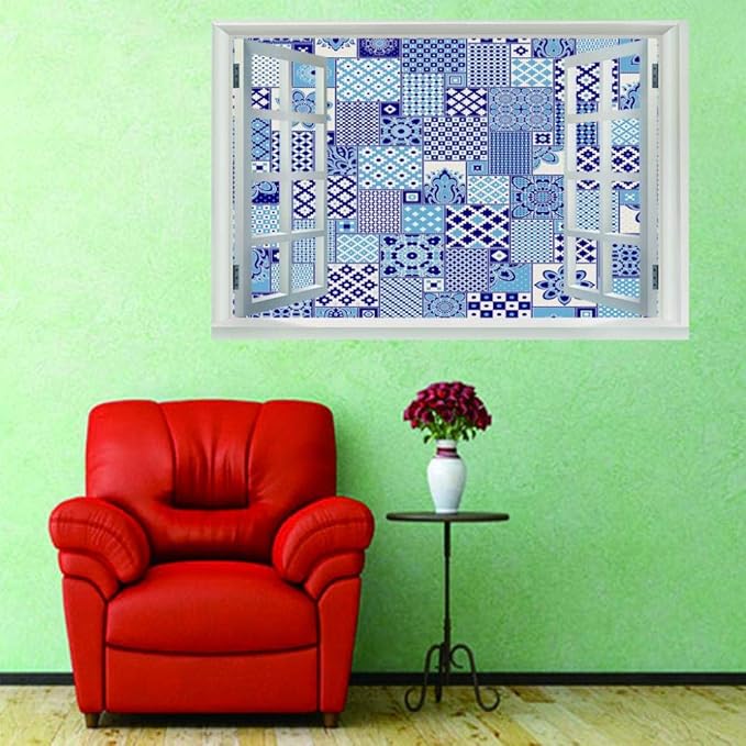 Color 3D pegatinas de pared sala de estar familiar sofá TV oficina