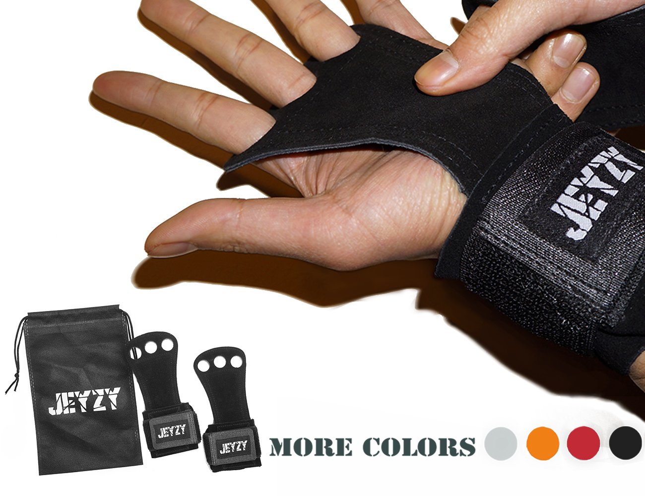 Leather gymnastics grips 3 hole hand grips with wrist support Palm Protection for