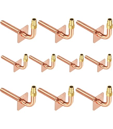 Sioux Chief 1/2" PEX Stub Out Elbow With Square Ear - 3-1/2 X 8 Inches (Copper) 630X248E
