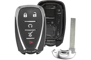 Key Fob Shell for Chevrolet Equinox Traverse Blazer 2018-2020, Alliskeys 5-Button Smart Key Case Cover Replacement for Chevy SUV HYQ4AA/HYQ4EA