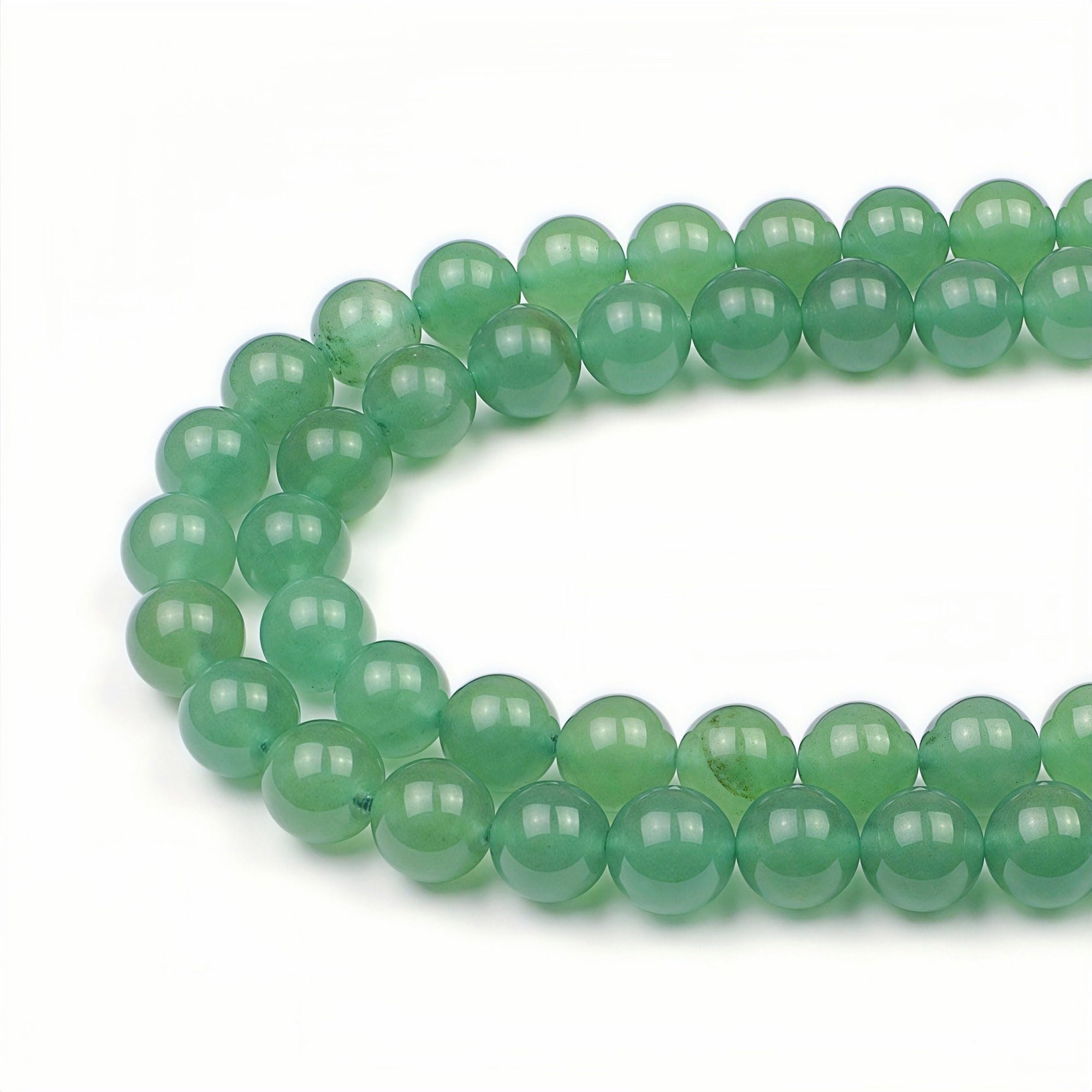 MJDCB Natural Round Stone Beads 12mm Green Aventurine Loose Gemstone Beads for Jewelry Making Bracelet Necklace 30pcs