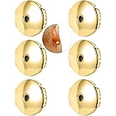 AoedeJ Stainless Steel Locking Earring Backs for Studs Locking Earring Backs Replacements Earrings Backs Secure Earring Backs for Studs (Gold)