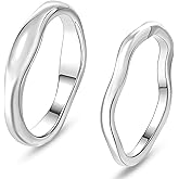 GoldGifts Gold Rings for Women Non Tarnish, Waterproof Chunky 14K Gold Plated Stackable Rings Trendy Statement Pinky Thumb Rings Engagement Eternity Wedding Band Ring Stacking Gold Jewelry Size 3 4 5 6 7 8 9 10 11