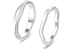 GoldGifts Stackable Gold Rings for Women Non Tarnish, Dainty 14K Gold Plated Chunky Stacking Rings Trendy Statement Pinky Thumb Rings Engagement Eternity Wedding Band Ring Stacking Gold Jewelry Size 4 5 6 7 8 9 10 11