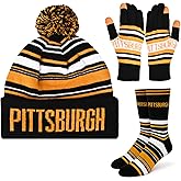 Vintage Classic Skull Cap Beanie Hat Cuffed Winter Hat Knit Comes with Warm Socks Gifts for Men Women Fans