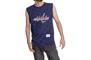 Calhoun NHL Men's Team Logo Crew Neck Space Dyed Cotton Sleeveless T-Shirt