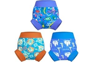MOEMOE Baby Reusable Swim Diaper 3Pcs Waterproof Swim Pants Baby Swim Diaper for Boys and Girls Swimming Lesson 2-5T