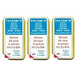Dry-Brik® II Desiccant Blocks - 3 Blocks (1 Pack of 3 Blocks)| Replacement Moisture Absorbing Block for the Global II and Zephyr by Dry & Store | Hearing Device Dehumidifiers