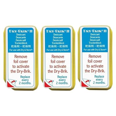 Dry-Brik® II Desiccant Blocks - 3 Blocks (1 Pack of 3 Blocks)| Replacement Moisture Absorbing Block for the Global II and Zephyr by Dry & Store | Hearing Device Dehumidifiers