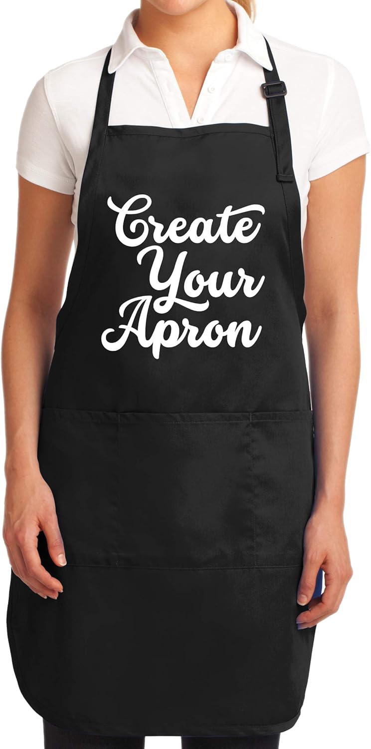 Custom Grill Aprons for Women Men Add Your Text