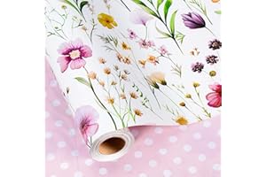 Formilian Floral Wrapping Paper for Women - Flower Gift Wrap for Mother's Day, Birthday, Wedding, Valentine's Day, Bridal Sho