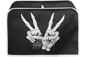 Pzuqiu Skeleton Simple Toaster Oven Cover,Small Kitchen Appliance Toaster Cover Stain-Resistant Dustproof Bread Maker Cover