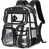 PIG PIG GIRL Mini Clear Backpack for Stadium Events, Small Clear Bag for Child for Festival Concert,Black(Not Fits School)