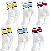Jspupifip Cute Pilates Socks for Women, Non Slip Yoga Socks with Grips for Barre Workout Athletic Hospital