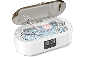 UUTO FYZUX Ultrasonic Jewelry Cleaner, 700ML Professional Ultrasonic Cleaner with 3 Modes Digital Timer, Portable Sonic Jewelry Cleaner Machine Clean Pod for Glasses, Rings, Dentures, Diamonds