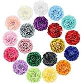 Lawie 20 Pack Colorful Artificial Fake Peony Flower Hair Clips Alligator Hair Barrette Floral Hair Pins for Clothes Wedding Party Silk Large Flower Cloth Peonies Headpieces Hair Accessories for Women