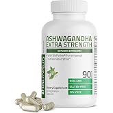 Bronson Ashwagandha Extra Strength Stress &amp; Mood Support 90 Capsules | Vegetarian, Non-GMO, Gluten-Free, Soy-Free, BioPerine for High Absorption