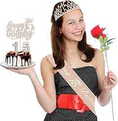 15th Birthday Decorations for Girls, Including