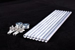 GuineaLoft ™ Beams - 8 1-ft Alloy Steel Rods That Can Be Joined to Form 4 2-ft Rods, DIY for Cage Beams, Lid/Floor Support, Hurdles & Play Structures, Perch Stands - Guinea Loft Exclusive