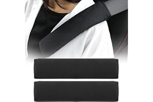 Guirnd 2 Pack Car Seat Strap Pads, Universal Soft Car Seat Strap Covers for Baby Toddler Kids, Car Seat Shoulder Strap Pads for Stroller, Pushchair, High Chair (Black)