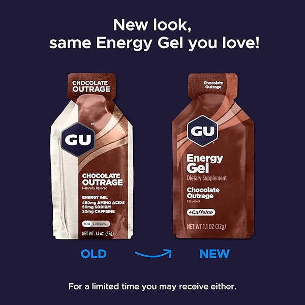 GU ENERGY ORIGINAL SPORTS NUTRITION ENERGY GEL, VEGAN, GLUTEN-FREE, KOSHER, AND DAIRY-FREE ON-THE-GO ENERGY FOR ANY WORKOUT, 8-COUNT, STRAWBERRY BANANA