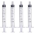20 Pack 3ml 3cc Plastic Syringe with Measurement, Without Needle, Individual Sealed Wrapped for Refilling and Measuring Liquids, Scientific Labs, Feeding Pets or Little Animals