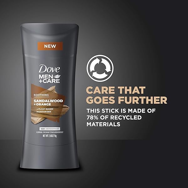 DOVE MEN+CARE ANTIPERSPIRANT DEODORANT ANTIPERSPIRANT SANDALWOOD + ORANGE NATURAL INSPIRED DEODORANT FOR MEN 2.6 OZ