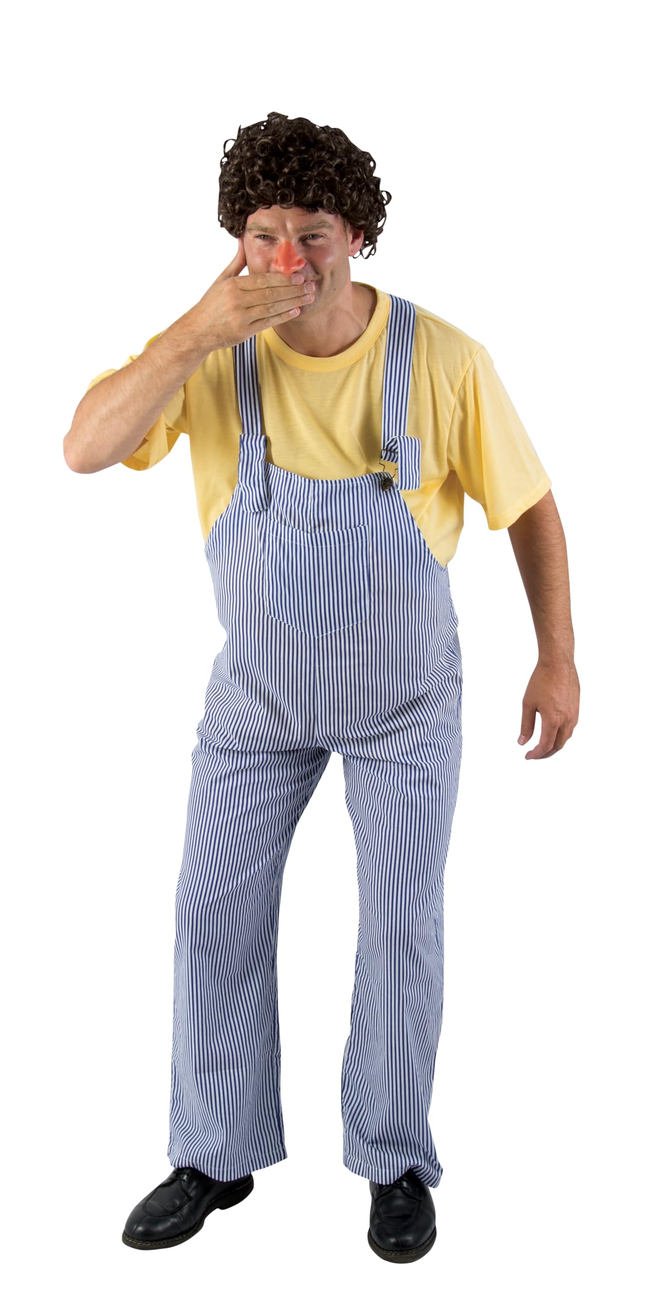 P 'tit 20032 Clown Costume Deluxe Adult Bib French Stripe – 50/52/54/56 – Multi-Coloured