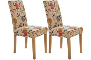 Secgo Chair Covers for Dining Room 2 Pack, Stretch Dining Chair Cover, Washable Spandex Kitchen Parsons Chair Slipcovers, Blue Chair Covers for Home or Party