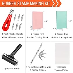 26Pcs Rubber Stamp Making Kit, Block Printing