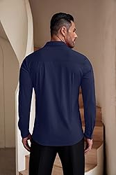 COOFANDY Men's Muscle Fit Dress Shirts Stretch