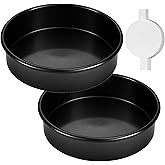 RFAQK 9-Inch Round Cakes Pan Set of 2 with 40 Pieces Parchment Paper Rounds, Nonstick Baking Cake Pans Sets for Baking
