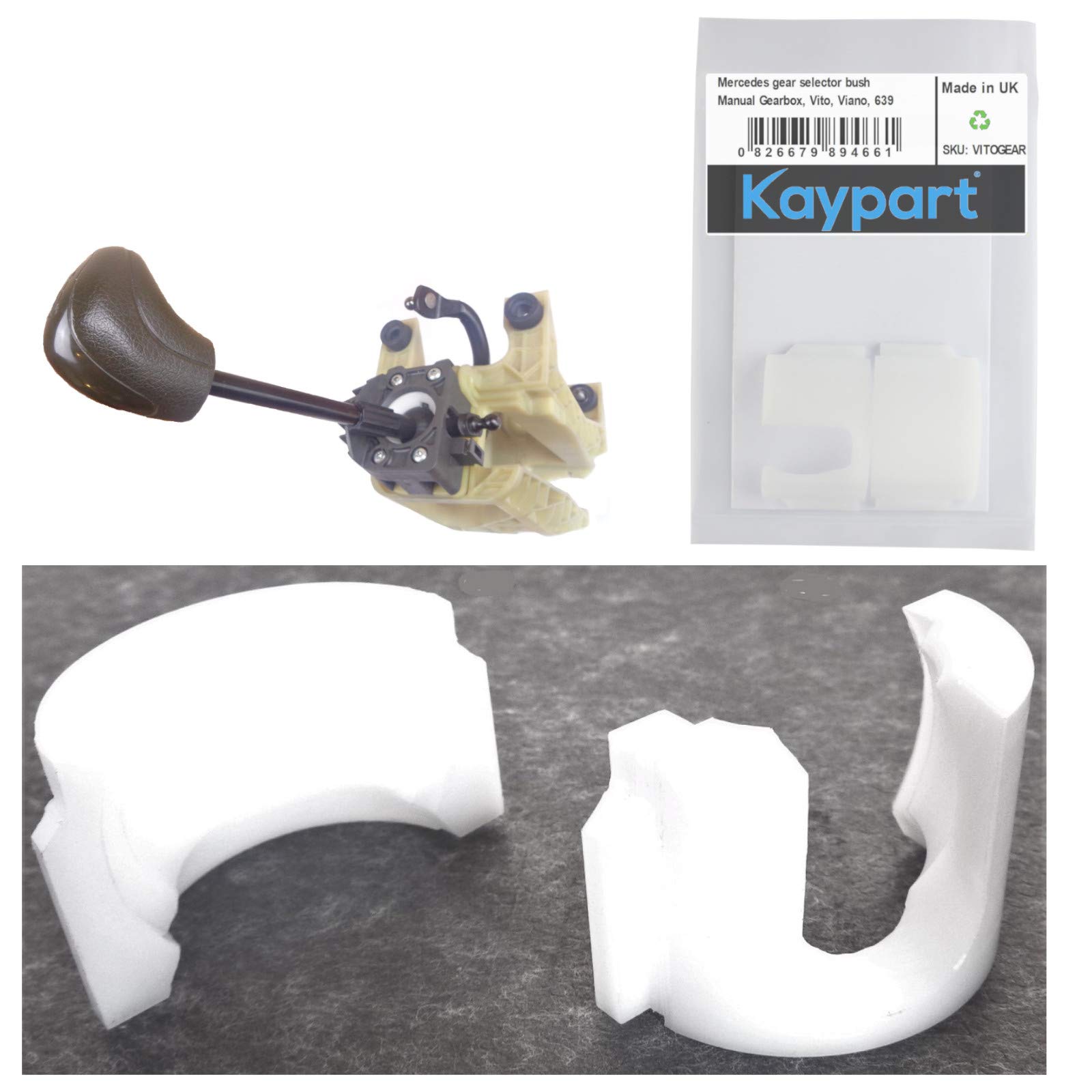 Kaypart Gear Selector Repair Bushing for Mercedes Vito Viano 639 Models