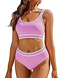 AI'MAGE Womens High Waisted Bikini Set Stretch 2