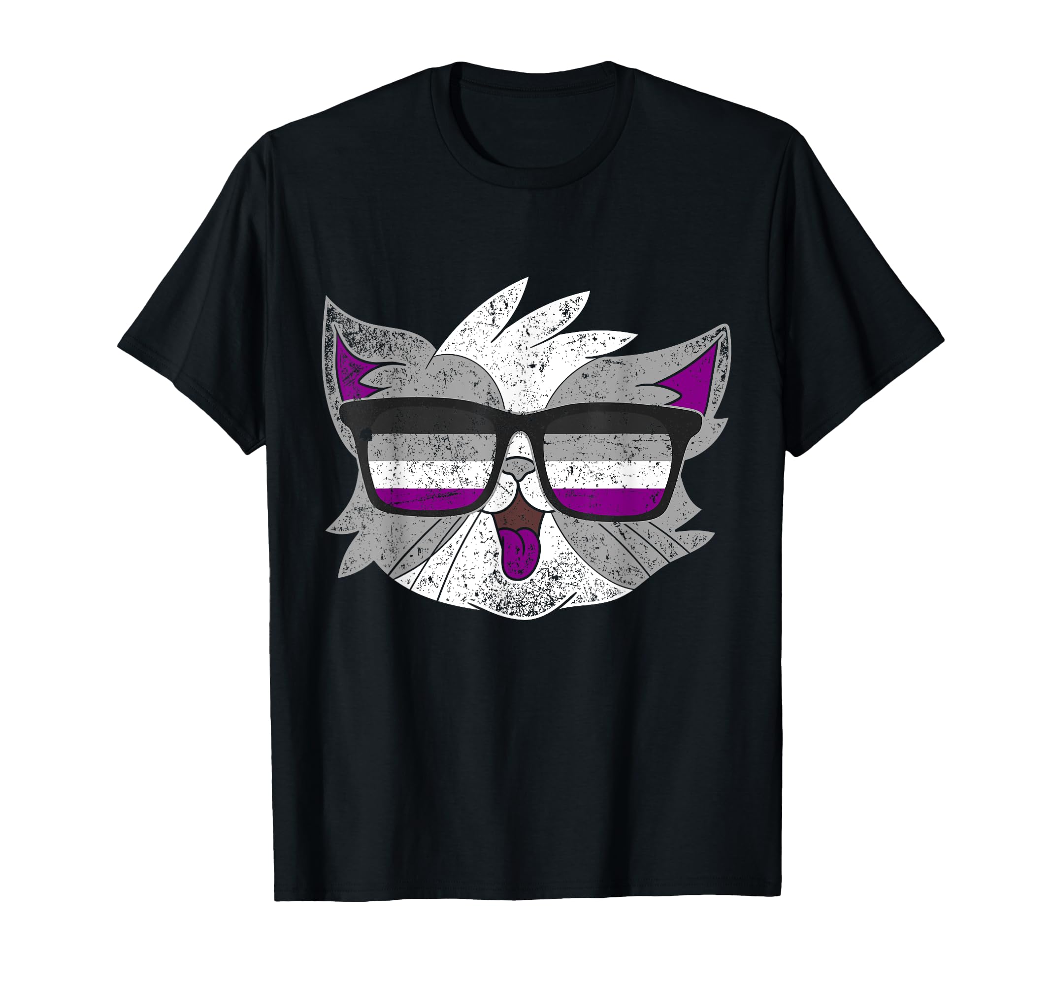Ace Flag Animal Demi Cat Owner Asexuality Pride Gift Asexual T-Shirt