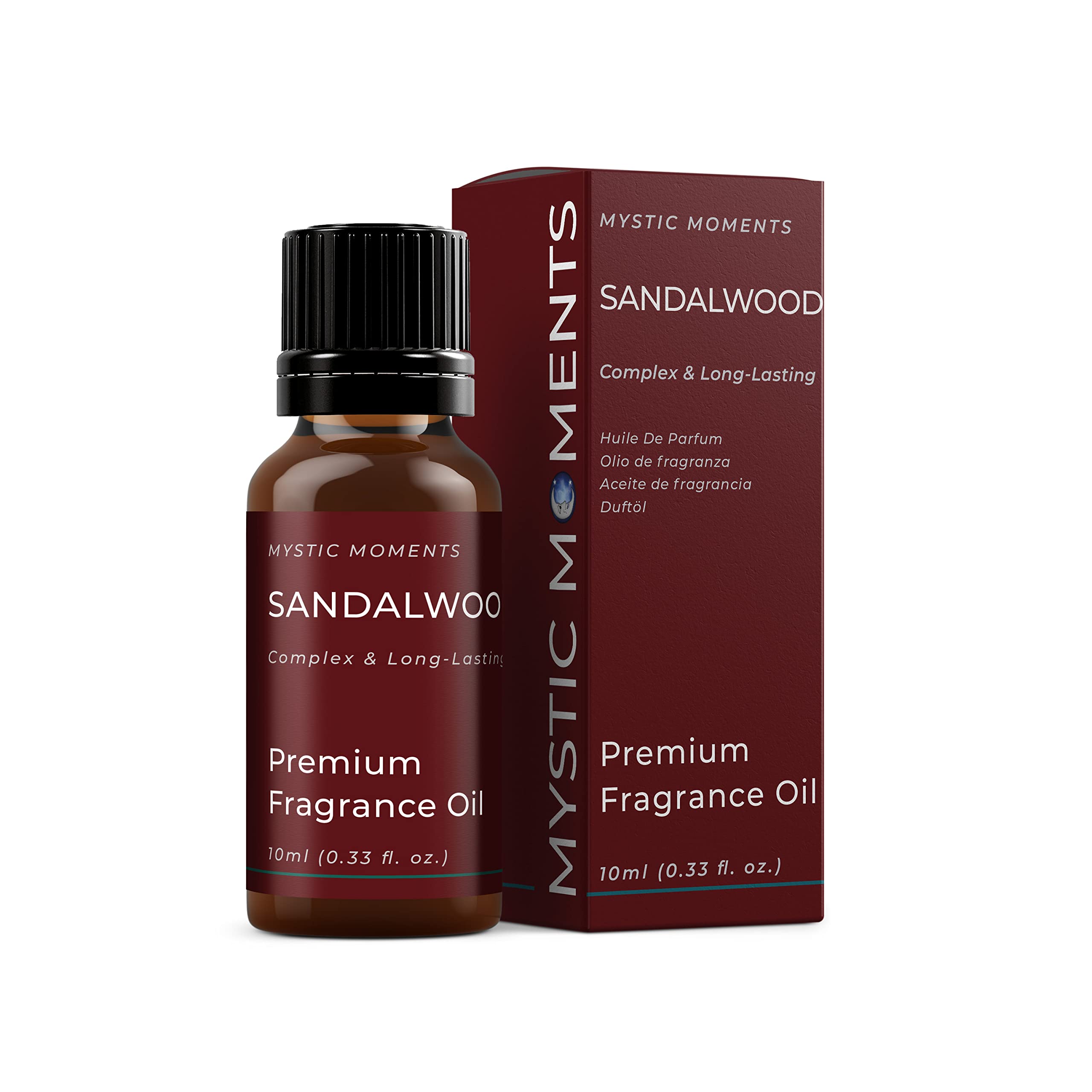Mystic Moments | Sandalwood Fragrance Oil - 10ml - Perfect for Soaps, Candles, Bath Bombs, Oil Burners, Diffusers and Skin & Hair Care Items